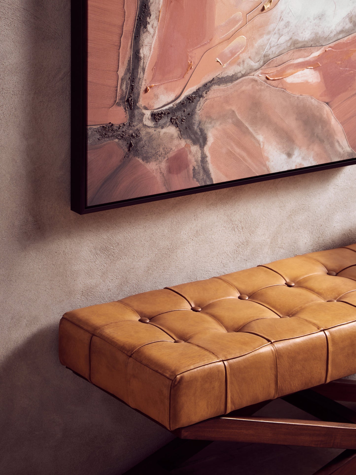 Galleria Terracotta Textured Abstract Wall Art