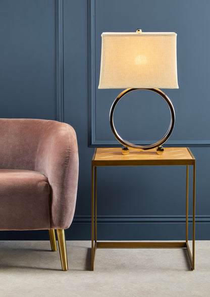 Jasmine Pink Velvet Gold Leg Armchair