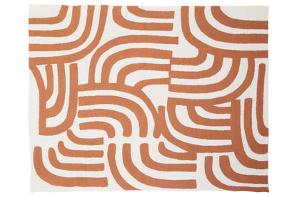 The Edit Natural Terracotta Abstract Throw | Bali & Blue