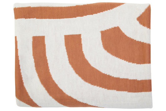 The Edit Natural Terracotta Abstract Throw | Bali & Blue