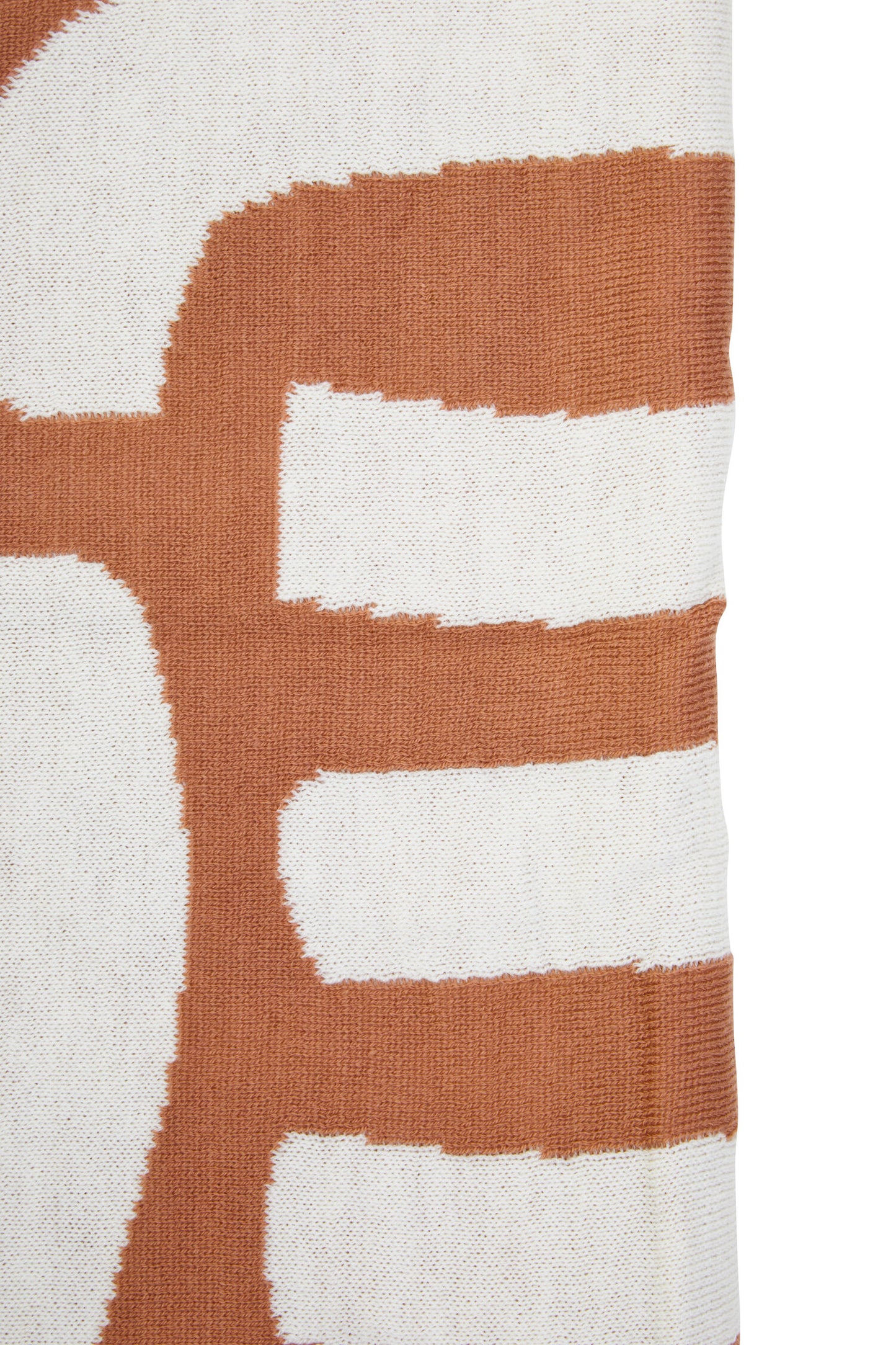 The Edit Natural Terracotta Abstract Throw