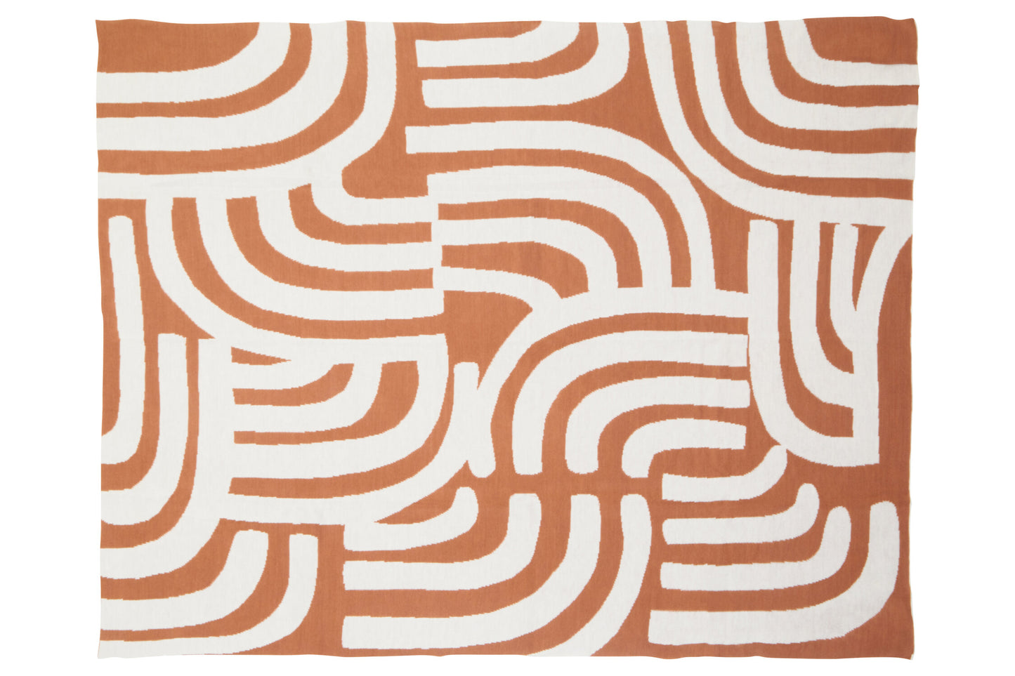 The Edit Natural Terracotta Abstract Throw