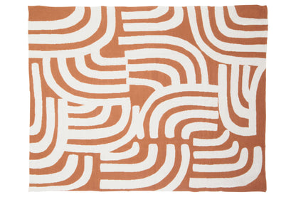 The Edit Natural Terracotta Abstract Throw