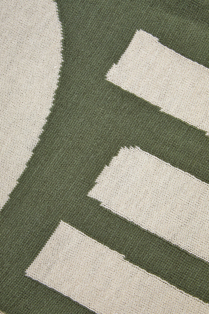 The Edit Natural Green Abstract Throw