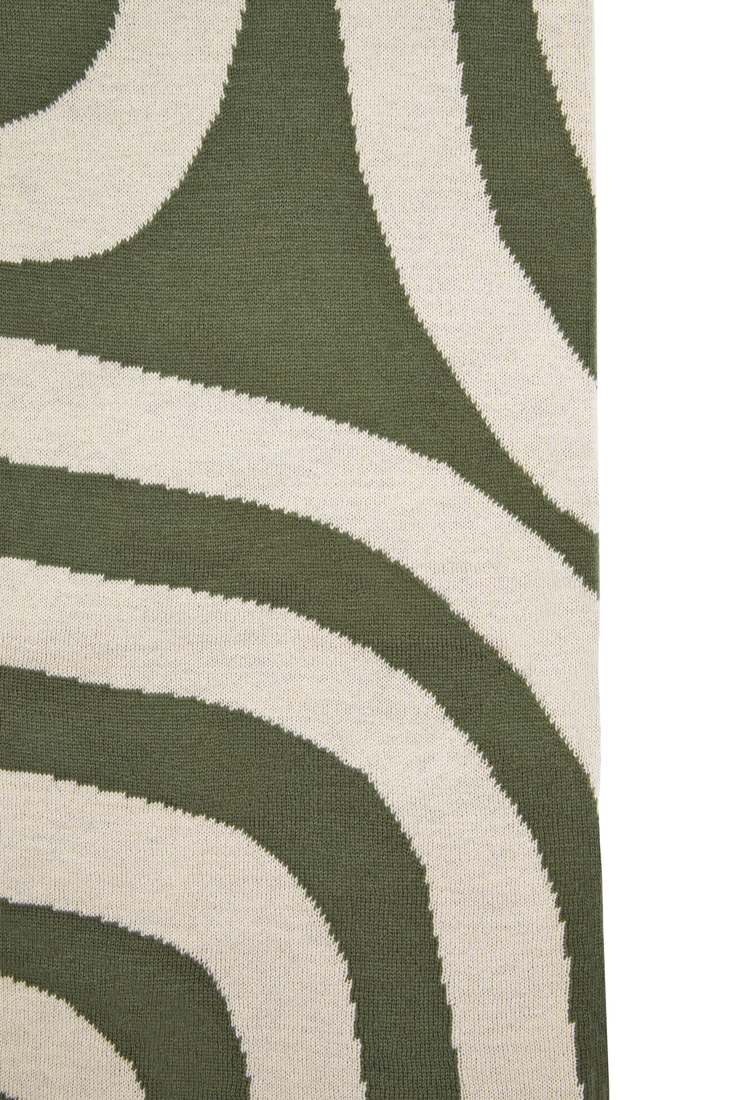 The Edit Natural Green Abstract Throw