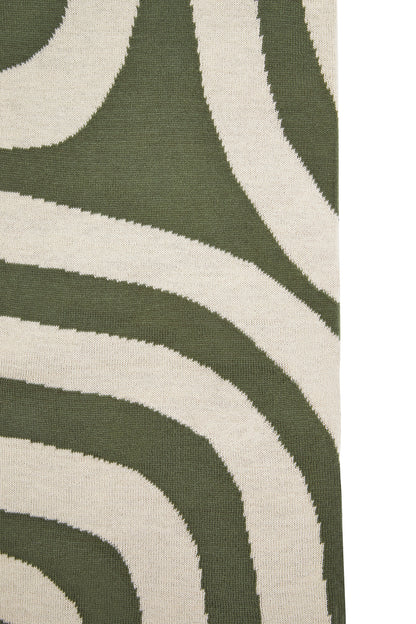 The Edit Natural Green Abstract Throw