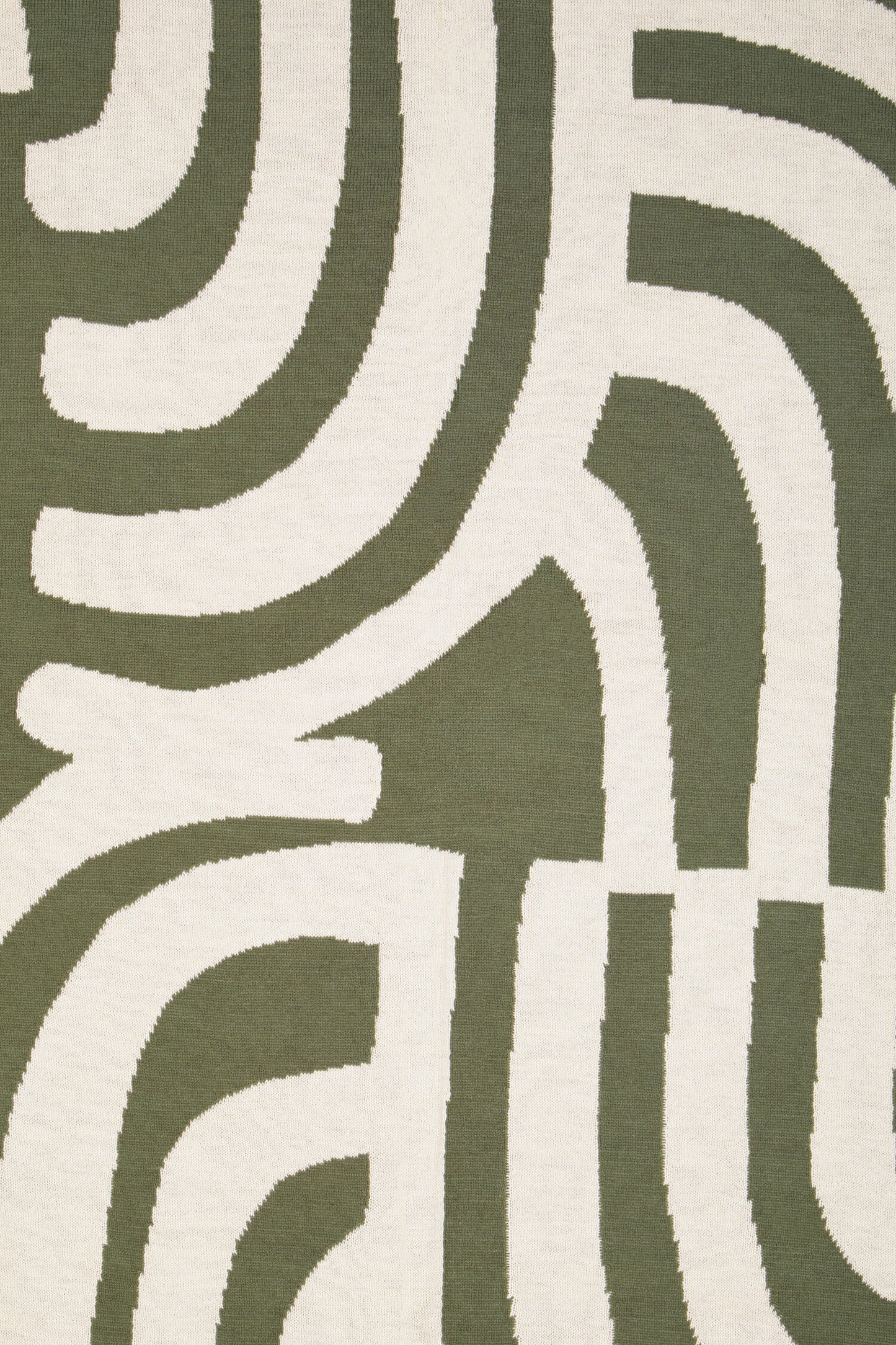 The Edit Natural Green Abstract Throw
