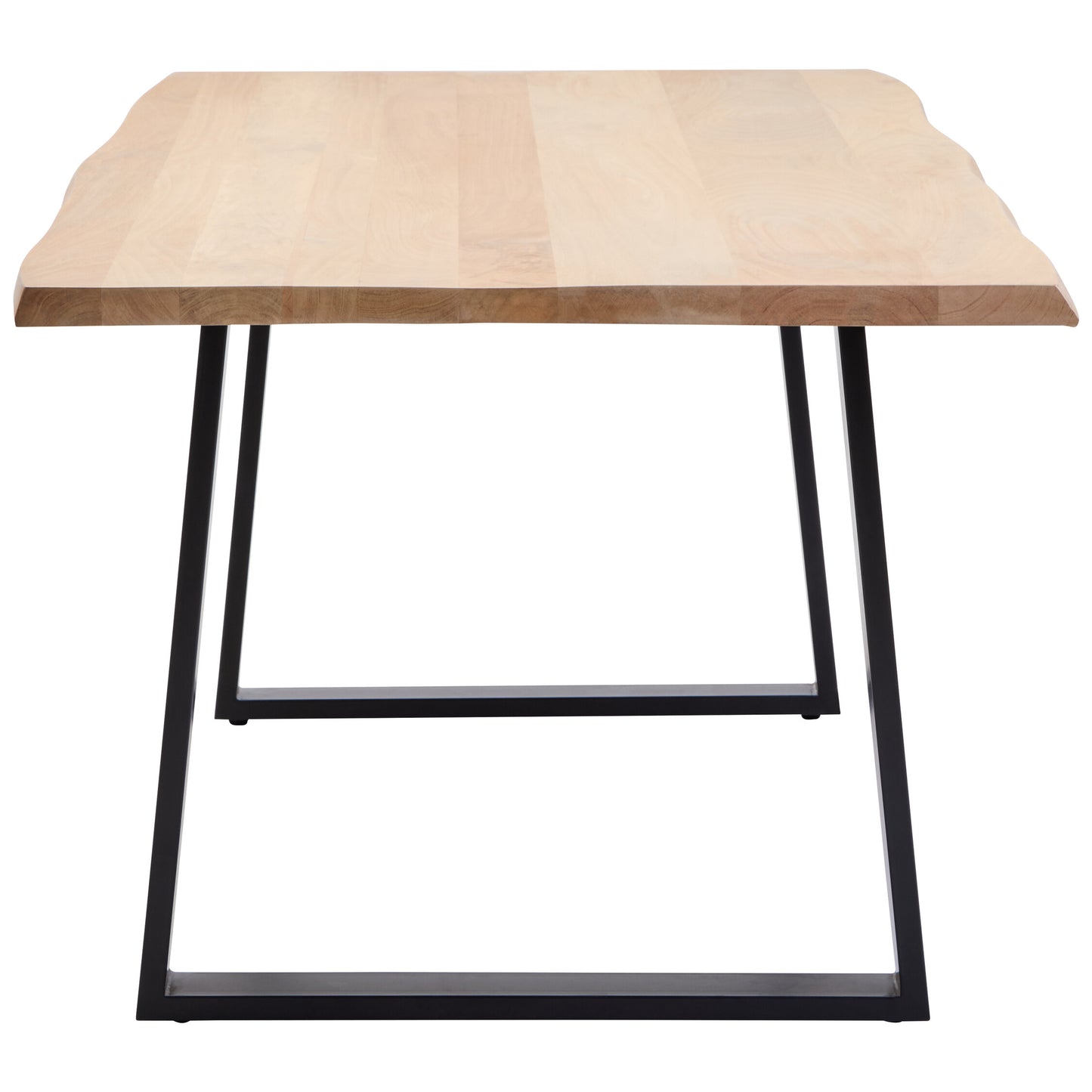 Milan Mango Wood Live Edge Black Metal legs Dining Table