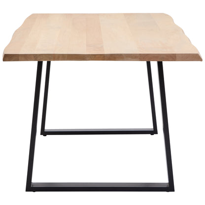 Milan Mango Wood Live Edge Black Metal legs Dining Table