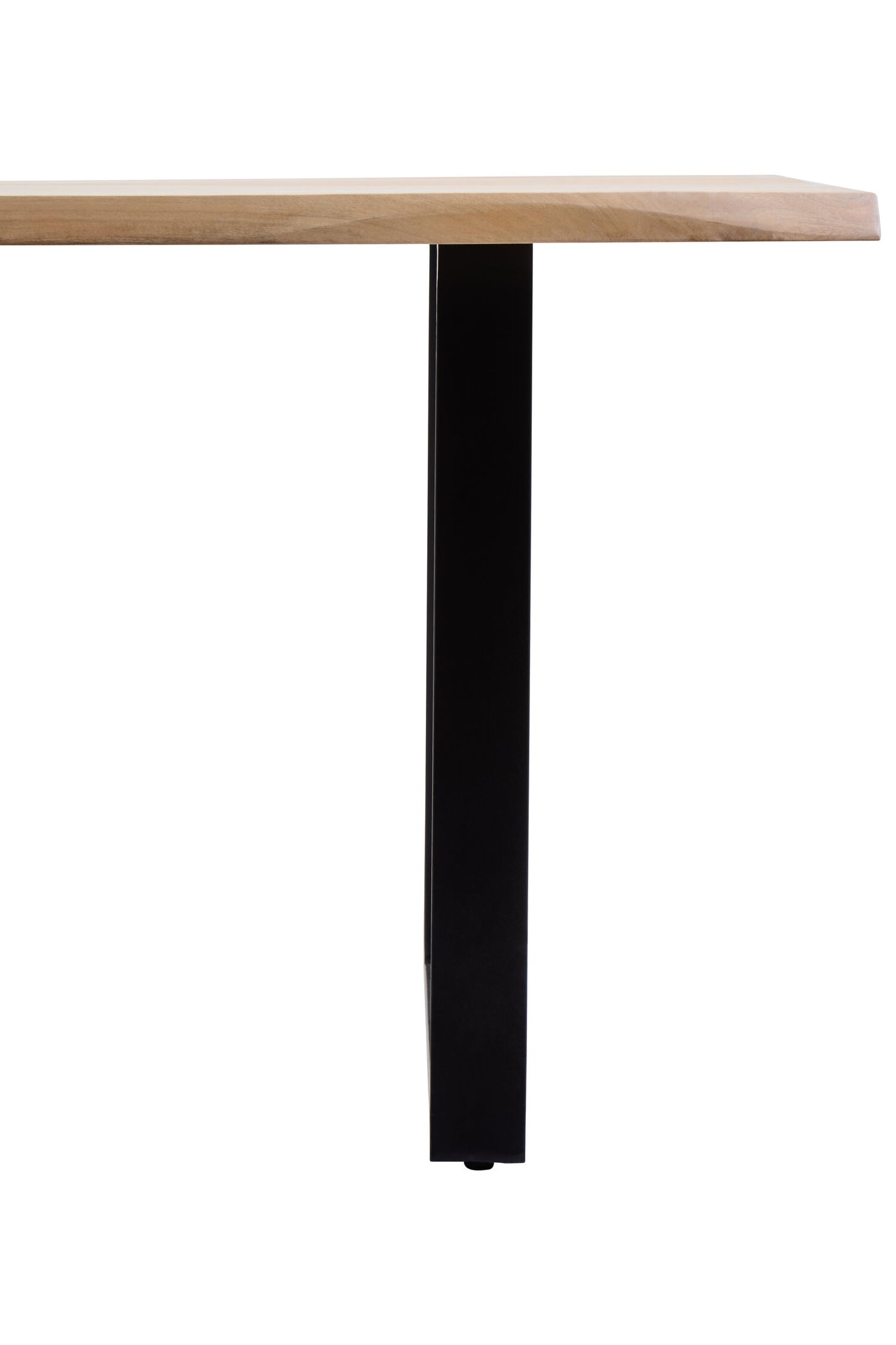 Milan Mango Wood Live Edge Black Metal legs Dining Table