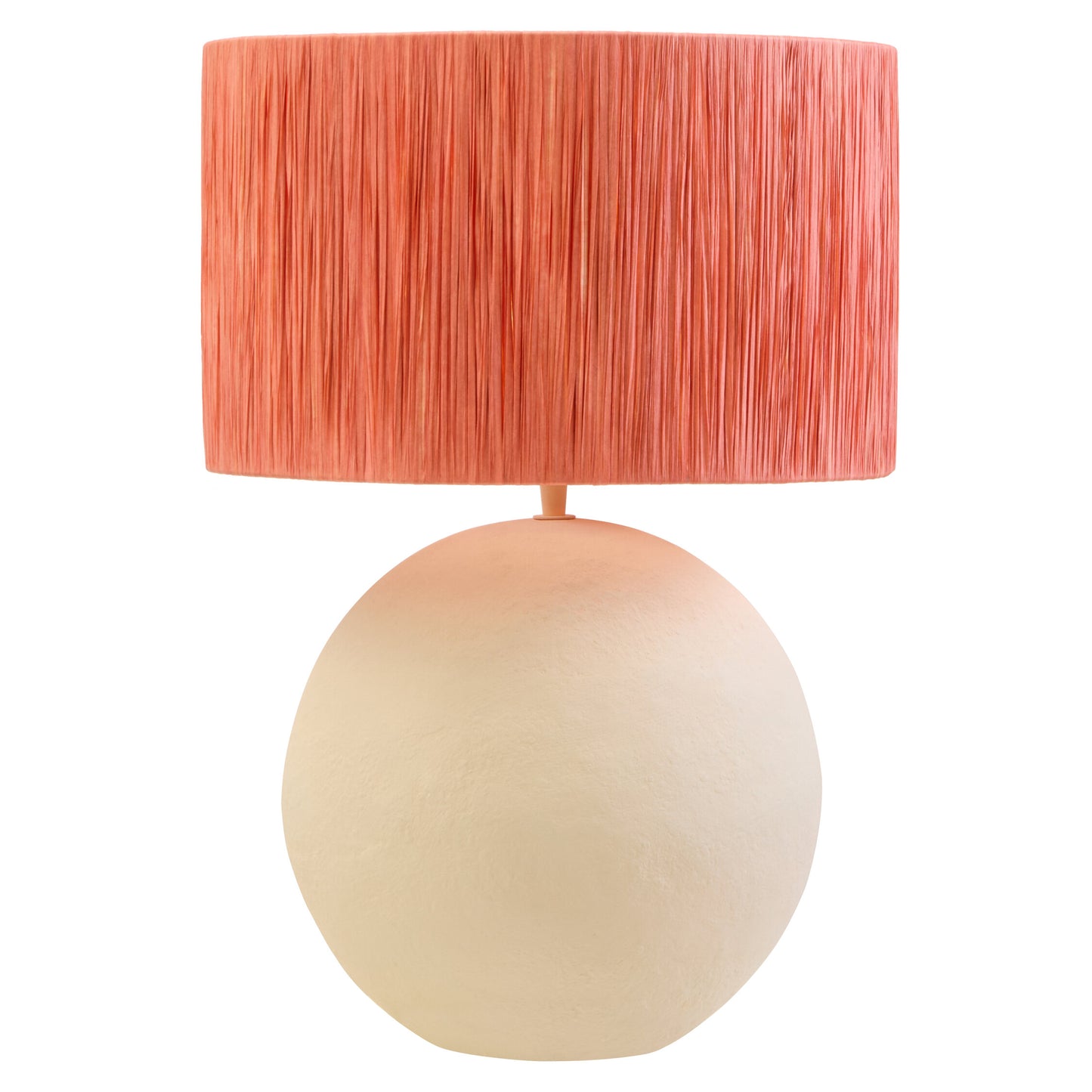 Penelope Natural Papier Mache Rust Raffia Table Lamp