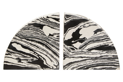 Luxe Decor Black White Marble Set of 2 Bookends | Bali & Blue