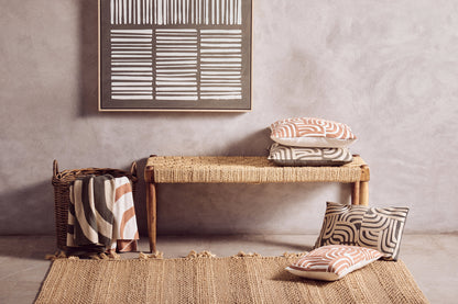 Nomad Ozella Natural and Terracotta Rectangular Cushion
