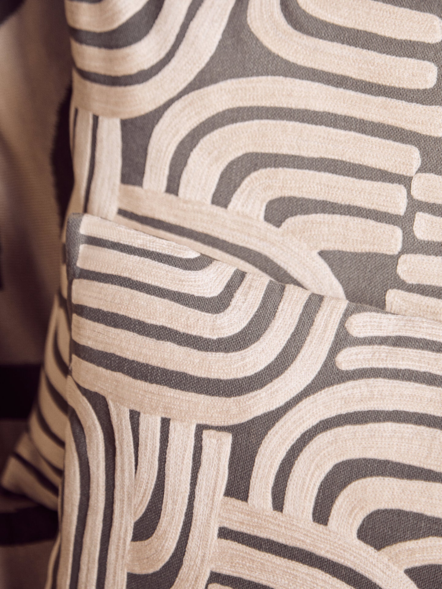 Nomad Ozella Natural and Green Cushion