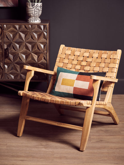 The Edit Multi Coloured Rectangular Cushion