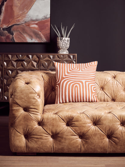 The Edit Rust White Decorative Cushion