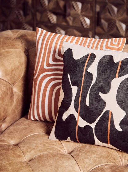 The Edit Black Beige Decorative Cushion