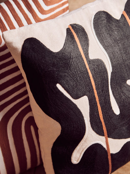 The Edit Black Beige Decorative Cushion