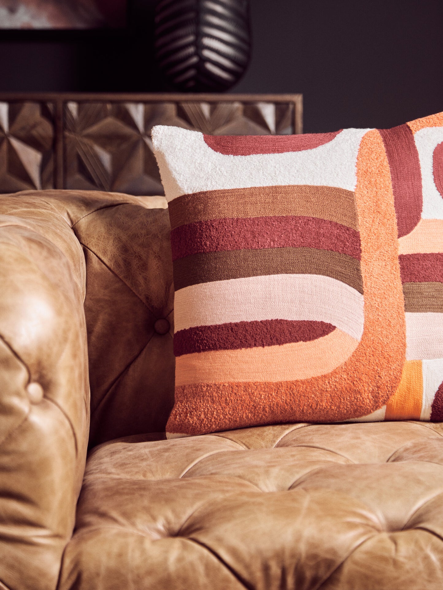 The Edit Multi Coloured Square Cushion