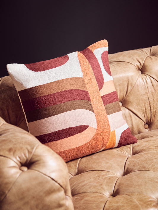 The Edit Multi Coloured Square Cushion | Bali & Blue