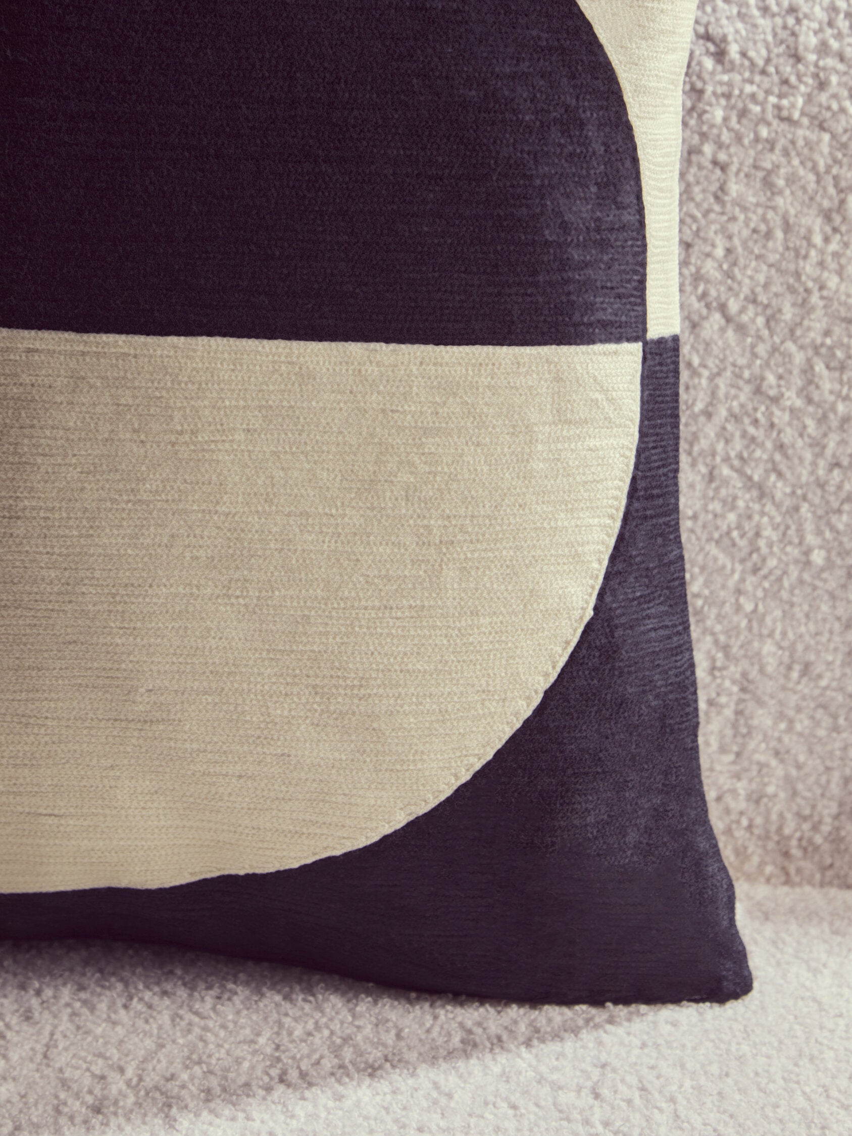 Nomad Ozella Cream and Black Cushion | Bali & Blue