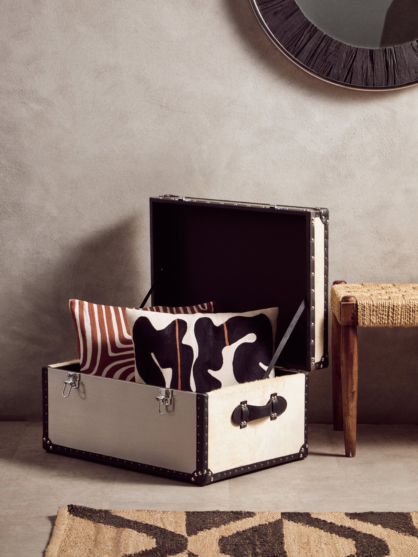 The Edit Black Beige Decorative Cushion