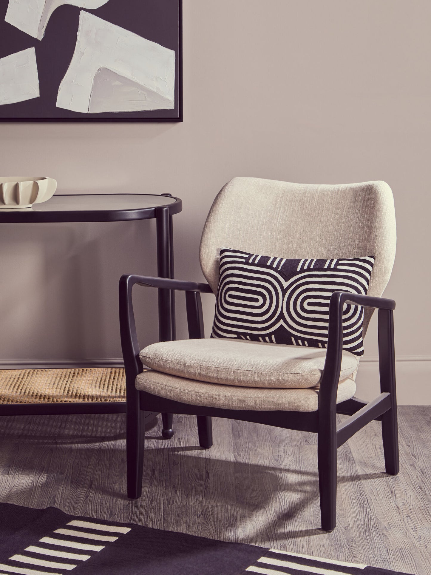 Fiji Rattan and Glass 2 Tier Console Table