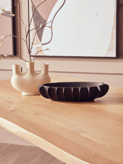 Milan Mango Wood Live Edge Black Metal legs Dining Table
