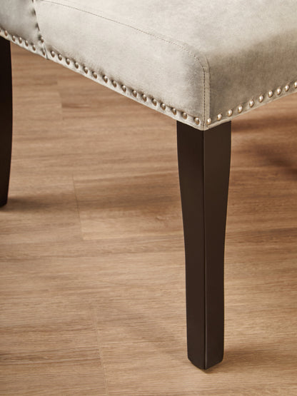 Davenport Luxe Grey Velvet Dining Chair
