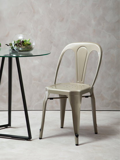 Industrial Champagne Industrial Metal Dining Chair