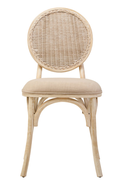 Fiji White Wash Elm Wood Dining Chair