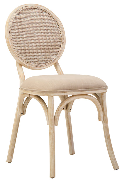 Fiji White Wash Elm Wood Dining Chair