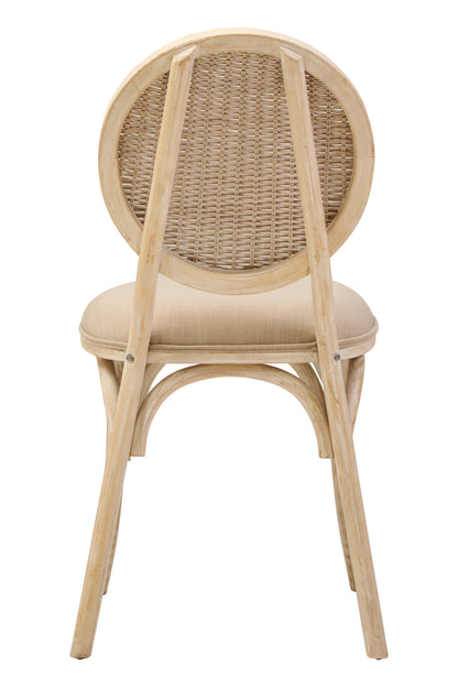 Fiji White Wash Elm Wood Dining Chair