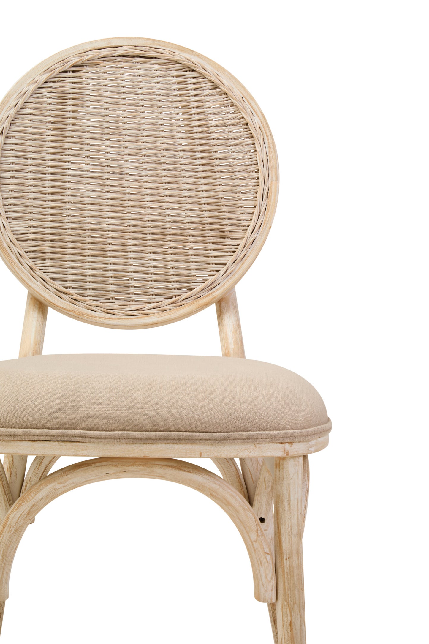 Fiji White Wash Elm Wood Dining Chair
