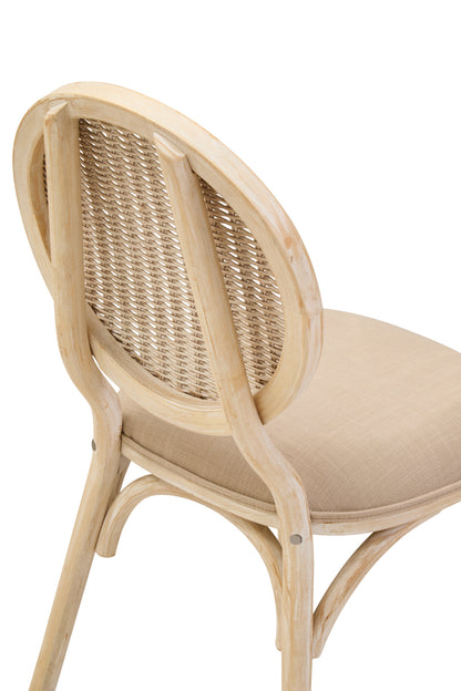Fiji White Wash Elm Wood Dining Chair