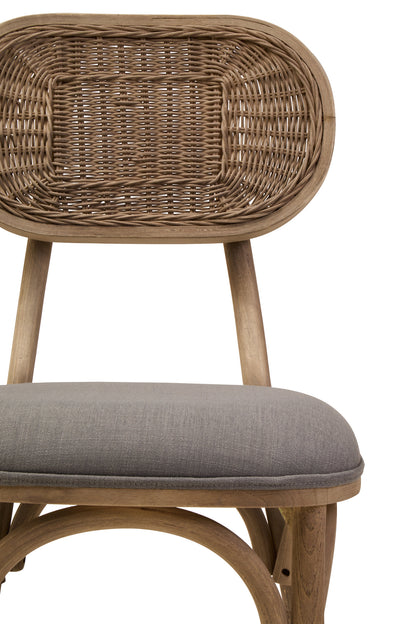 Fiji Grey Wash Elm Wood Dining Chair