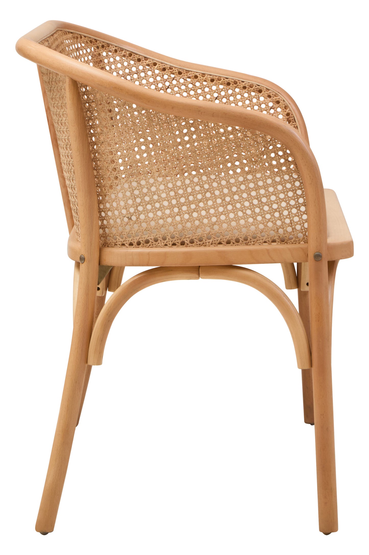 Fiji Natural Cane and Beech Wood Bench Seat with Backrest