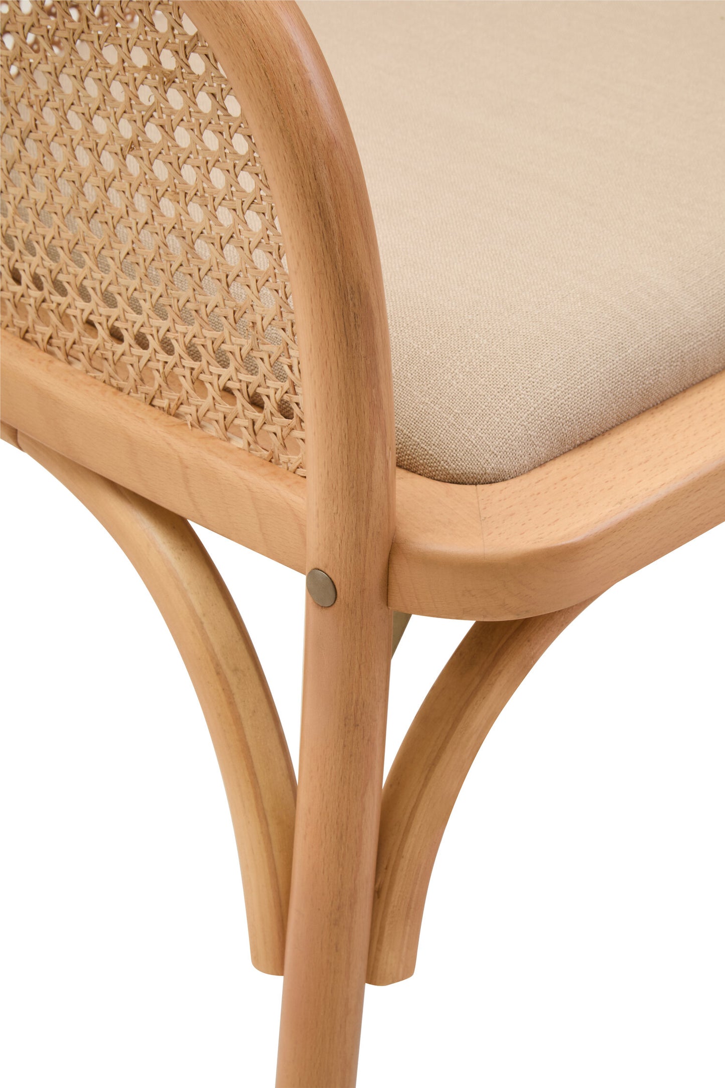 Fiji Natural Cane and Beech Wood Bench Seat with Backrest