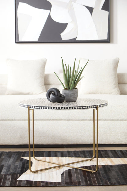 Lana Bone Inlay Round Coffee Table