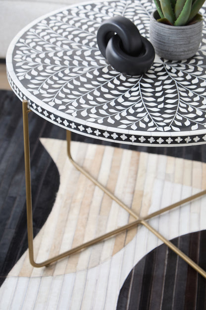 Lana Bone Inlay Round Coffee Table
