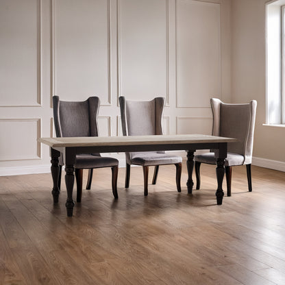 Davenport Grey Wash and Antique Black Dining Table