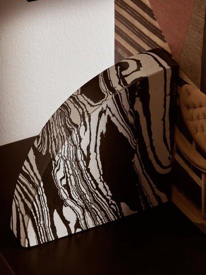 Luxe Decor Black White Marble Set of 2 Bookends