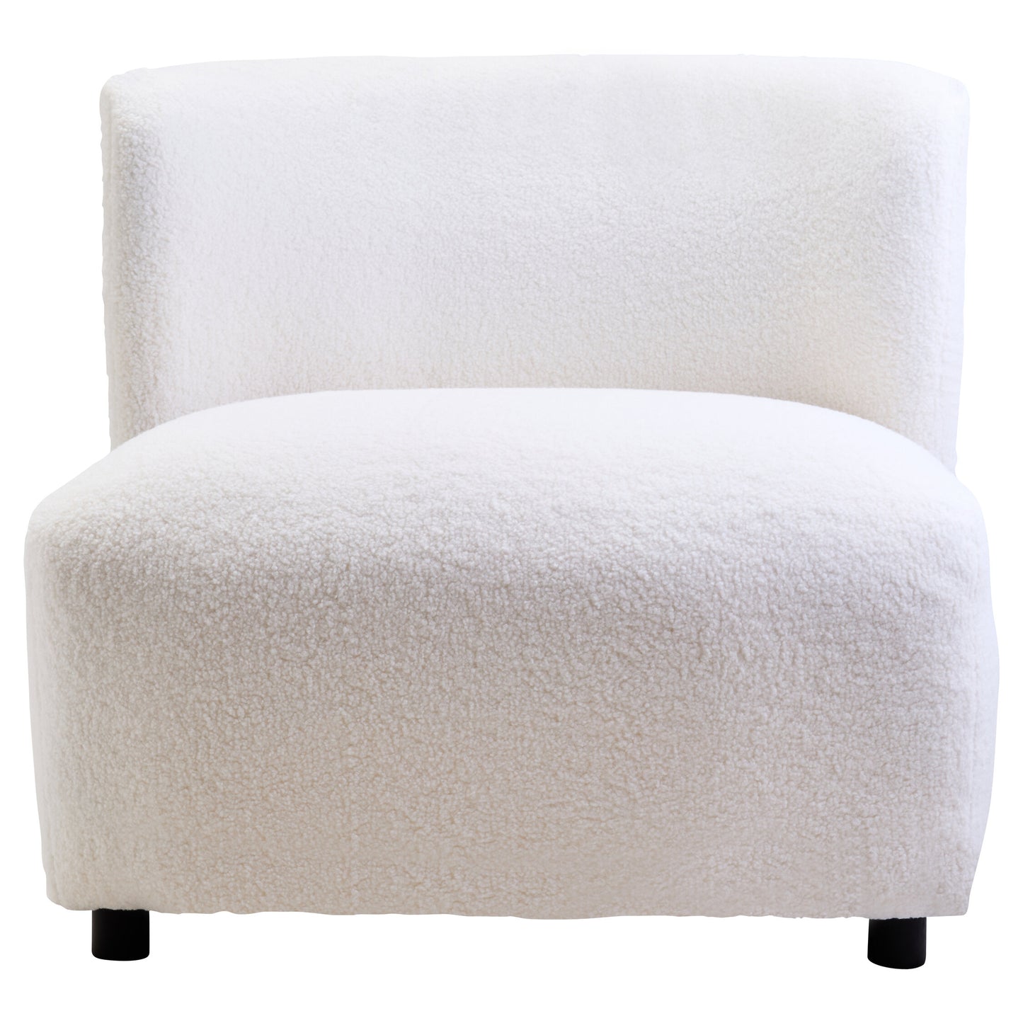Allure Ivory Bouclé-Effect Armless Armchair