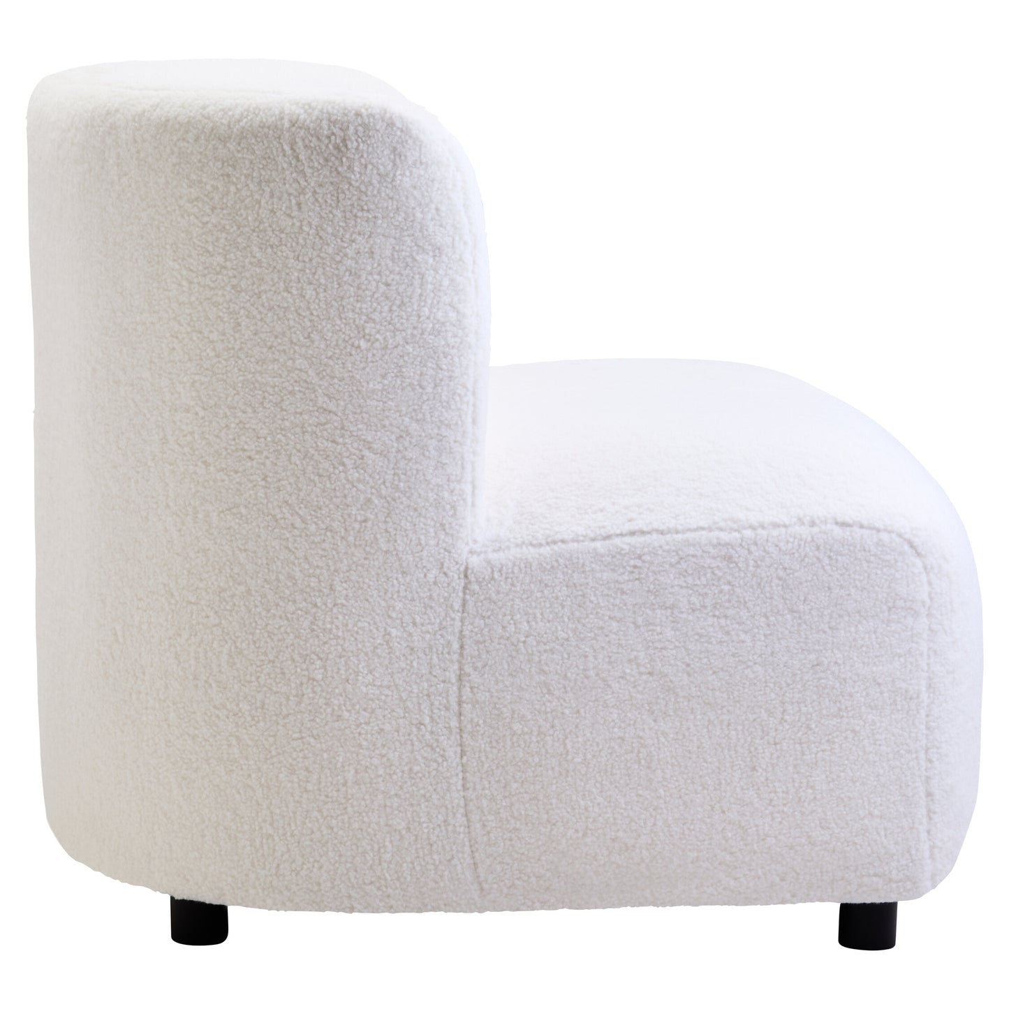 Allure Ivory Bouclé-Effect Armless Armchair