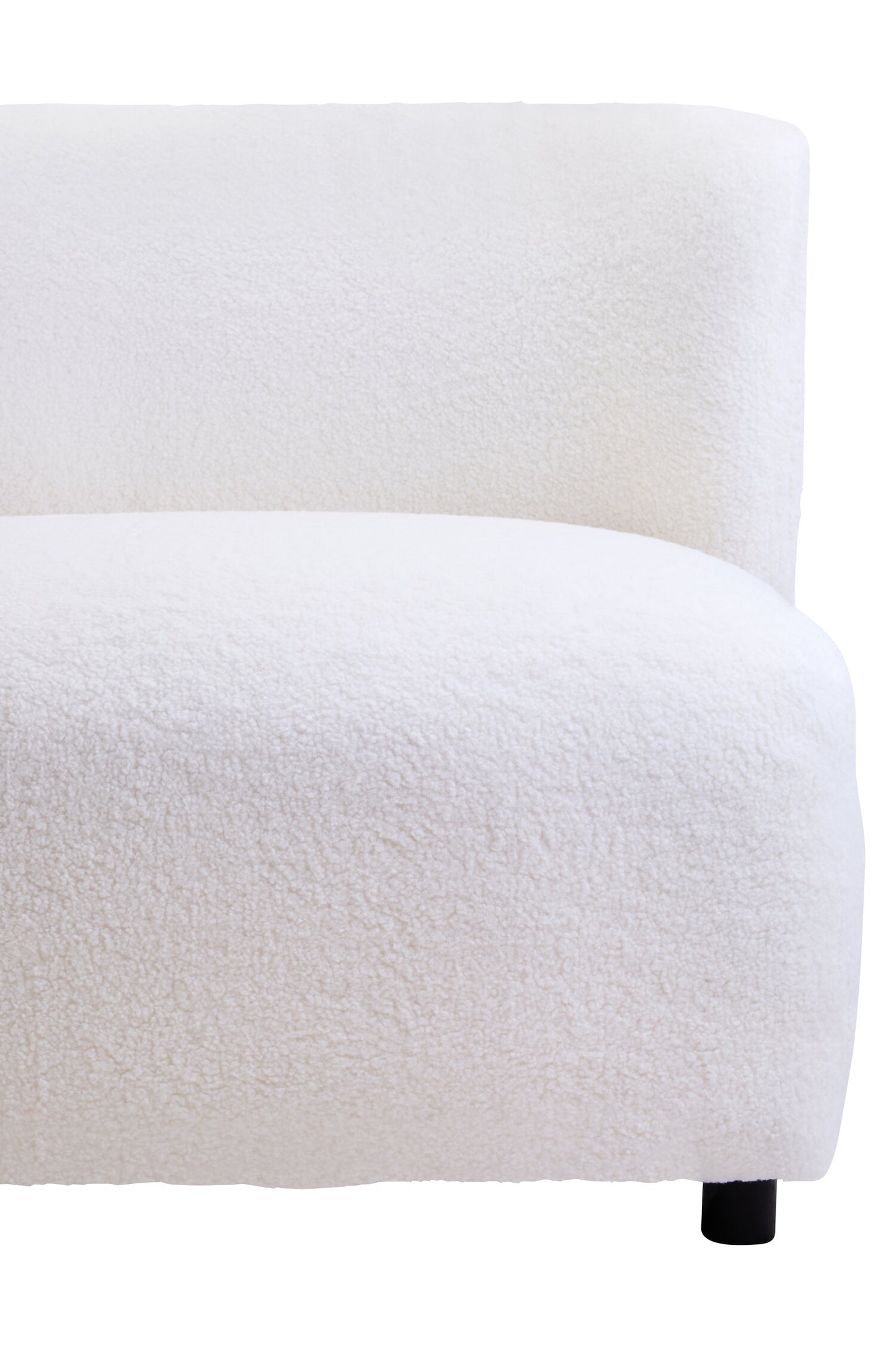 Allure Ivory Bouclé-Effect Armless Armchair