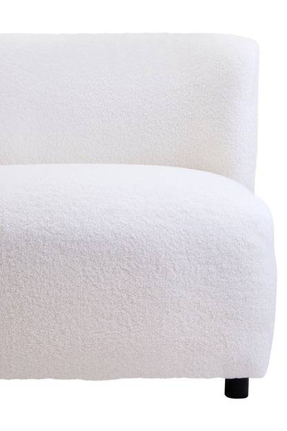 Allure Ivory Bouclé-Effect Armless Armchair