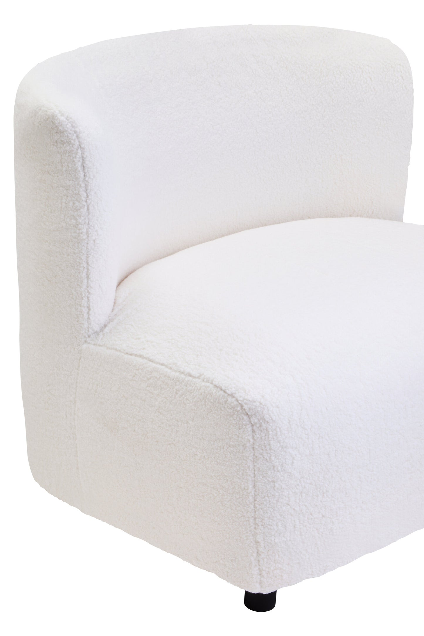 Allure Ivory Bouclé-Effect Armless Armchair