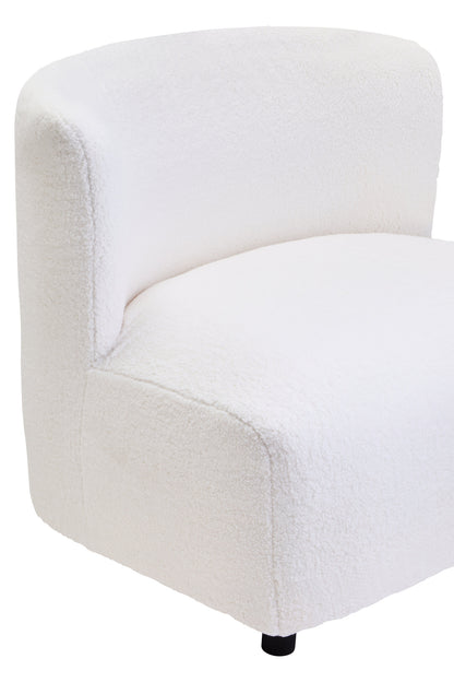 Allure Ivory Bouclé-Effect Armless Armchair