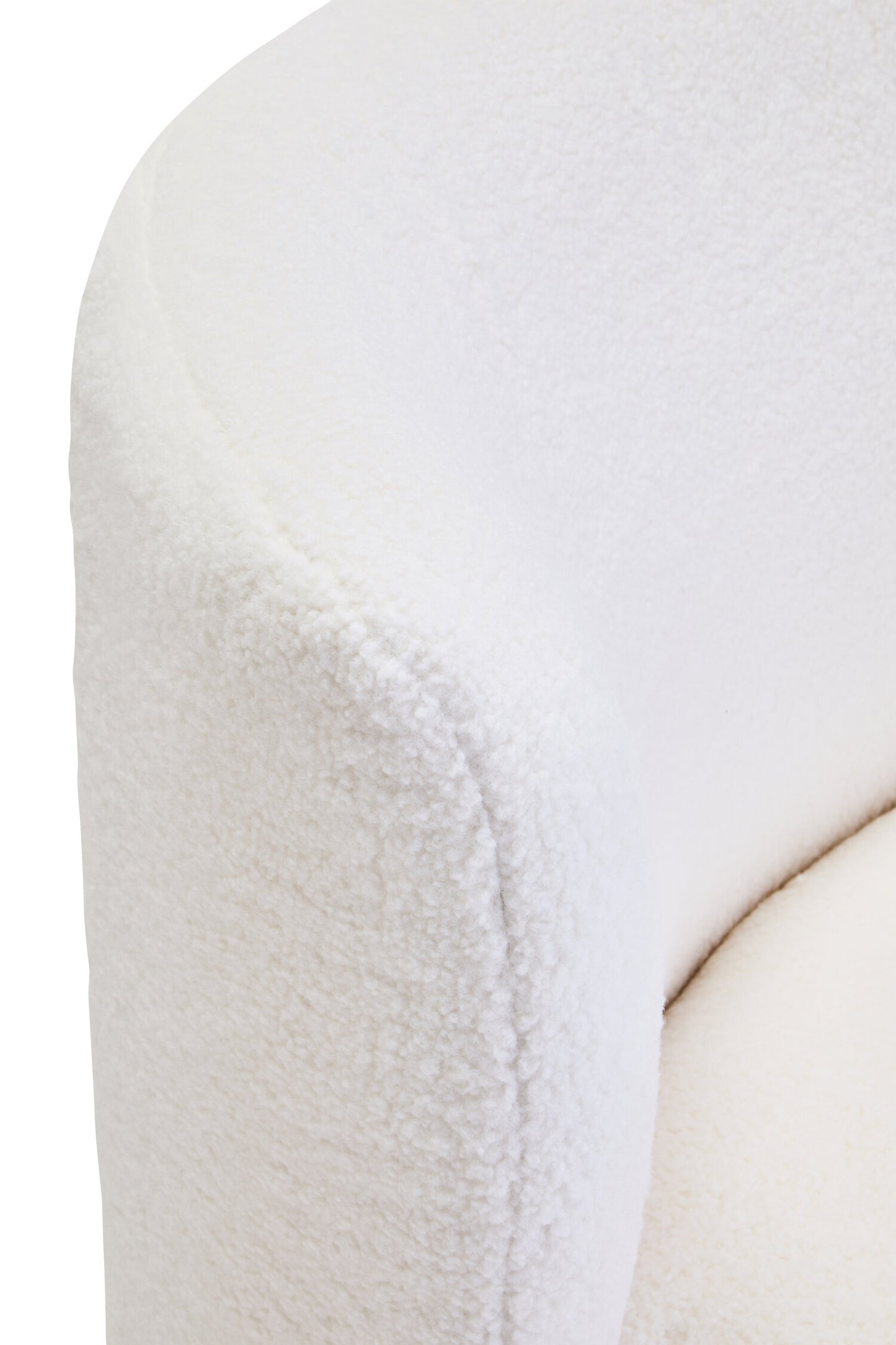 Allure Ivory Bouclé-Effect Armless Armchair