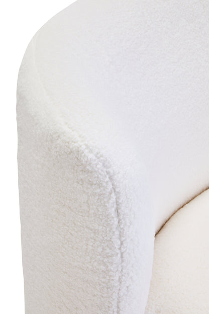 Allure Ivory Bouclé-Effect Armless Armchair